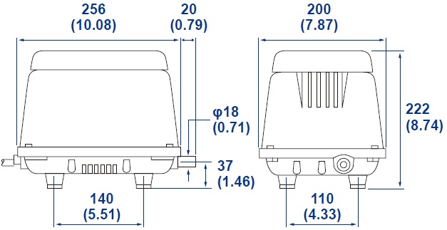 HP-100LL&120LL dimensions