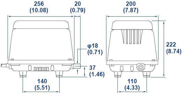 HP-150&200 dimensions